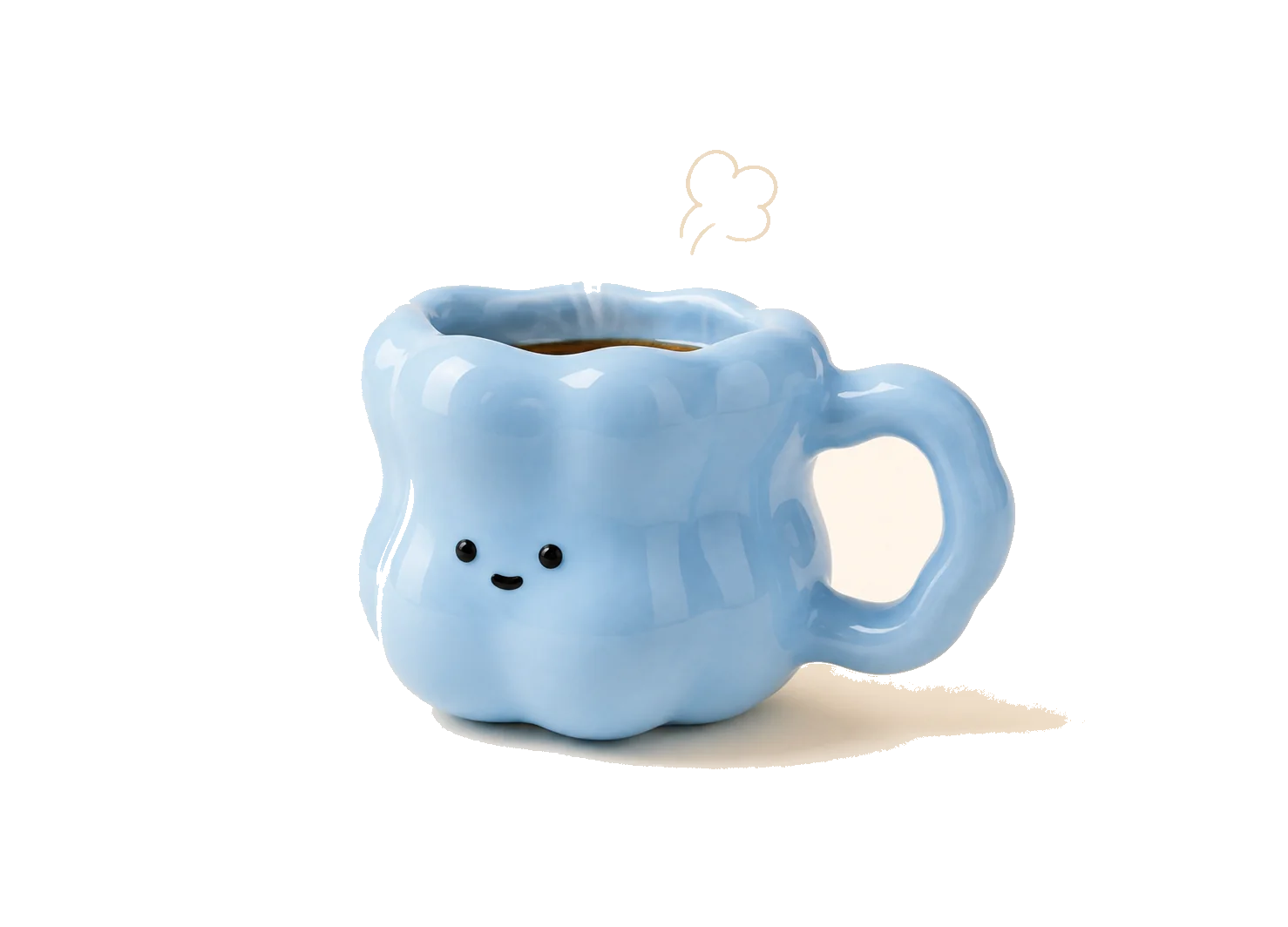 Blue Milk blob mug