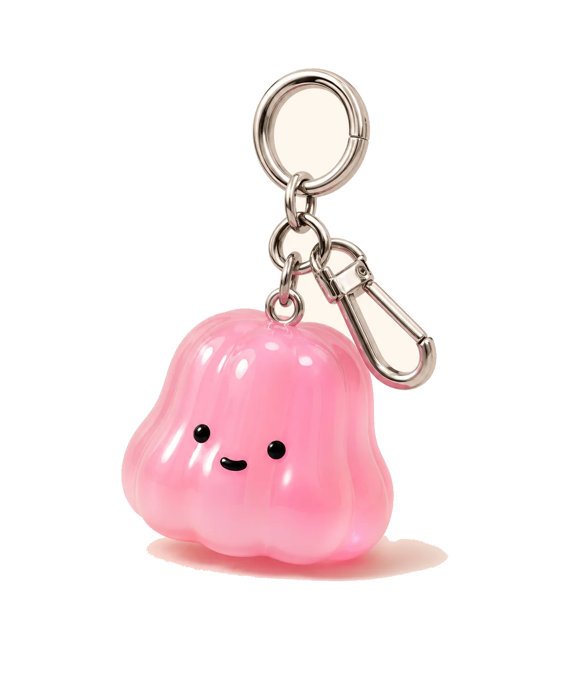 Bubble pink jelly keyring