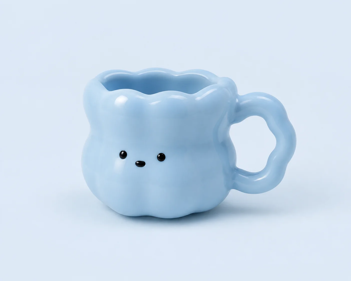 Powder blue blob mug