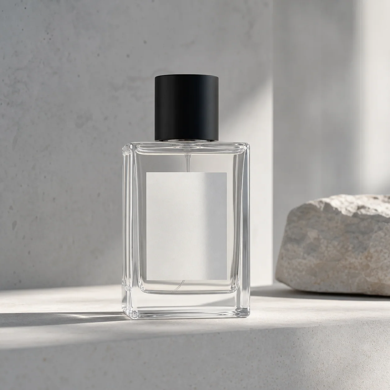 Clear perfume bottle