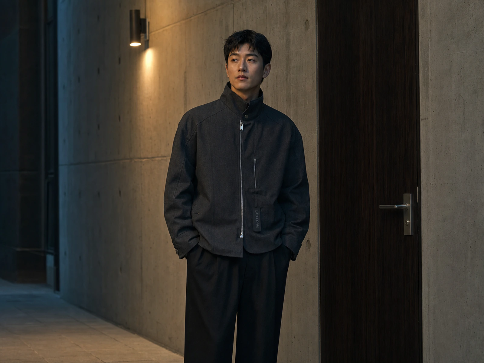 주변광 아래의 LATEFORM RELAY JACKET