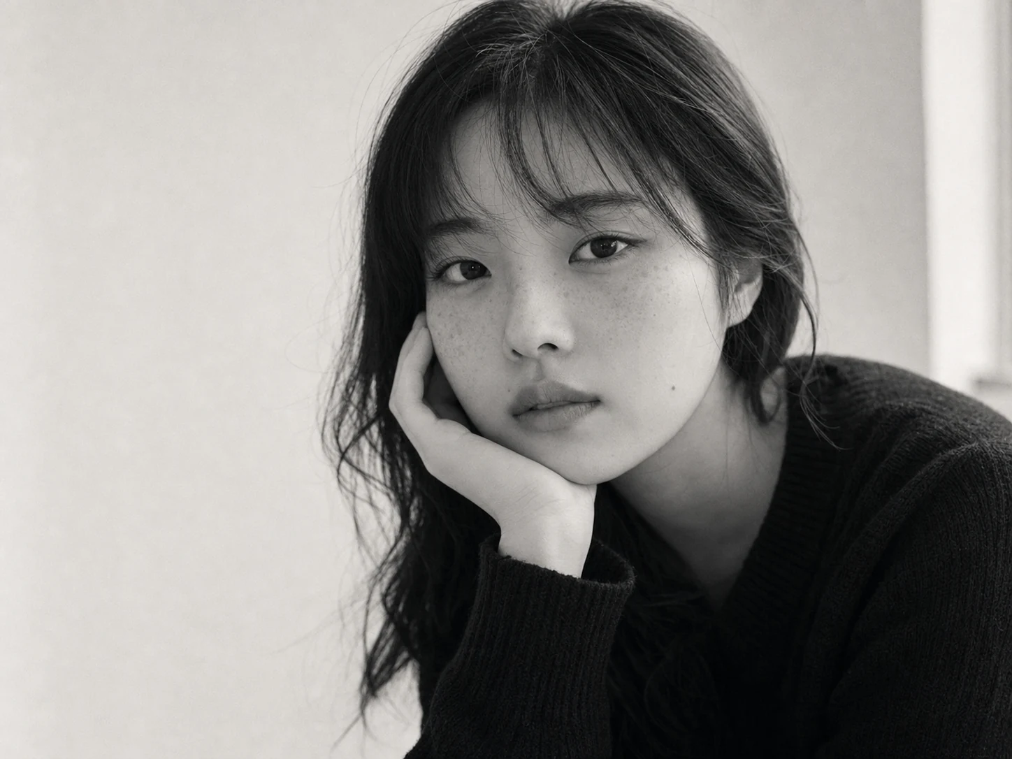 Black and white portrait