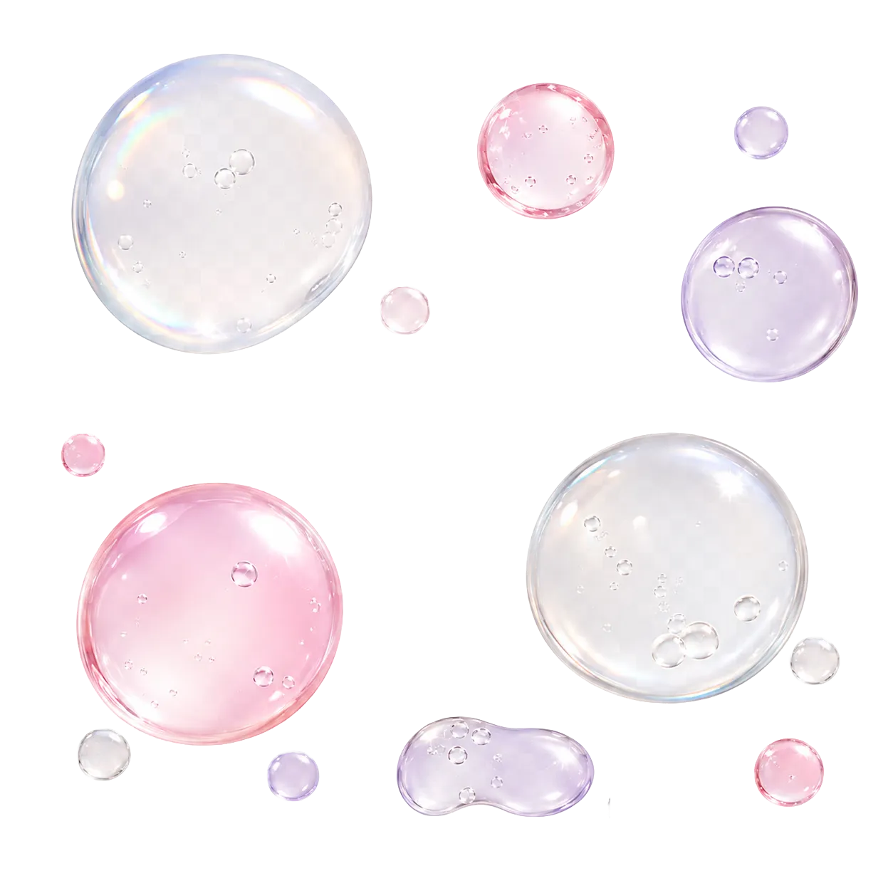 Soft crystal dessert with glass-like translucent texture