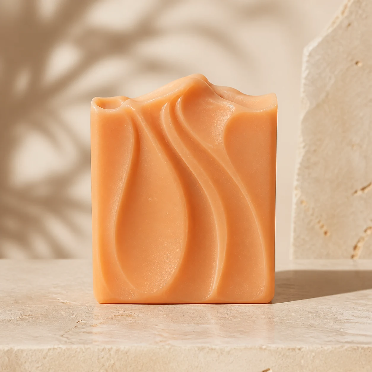 Apricot Clay Bar sculptural apricot soap