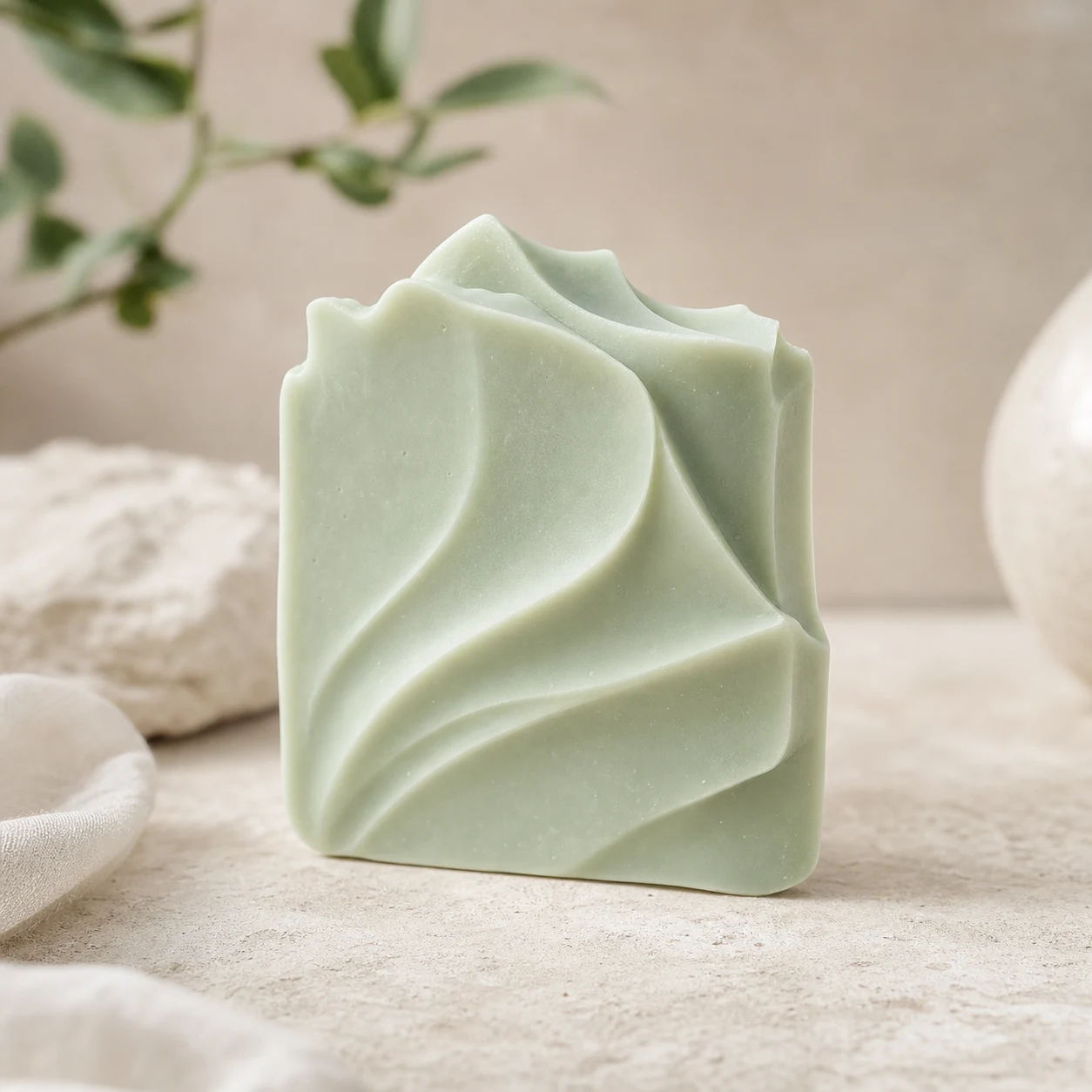 Mint Veil Bar sculptural mint soap