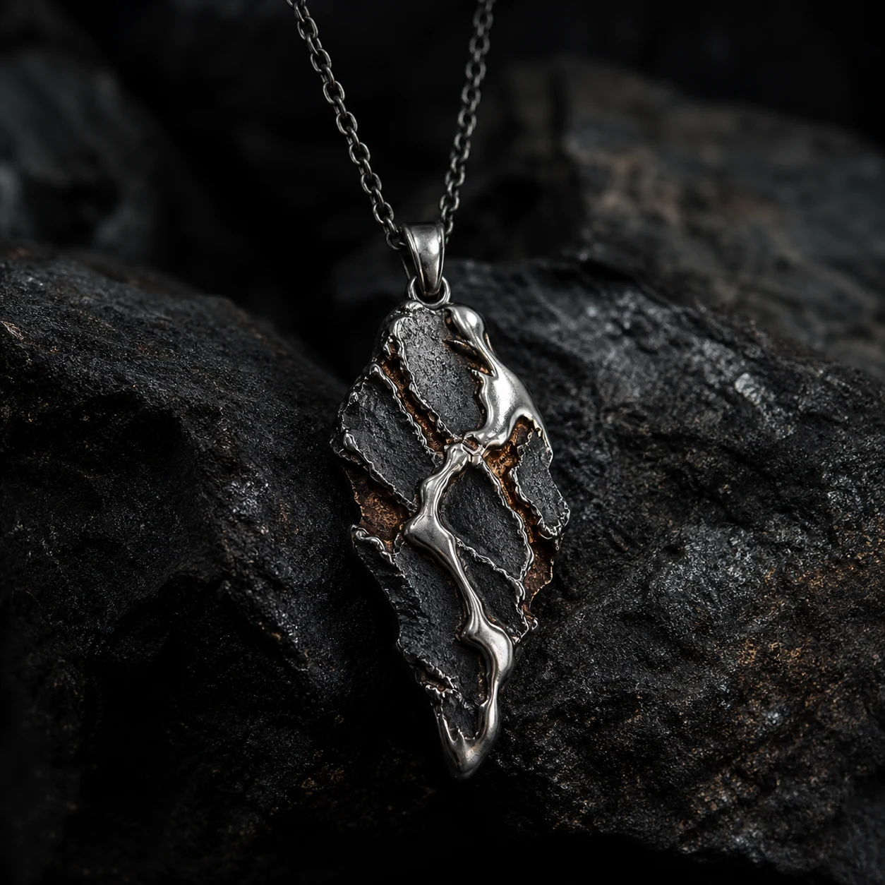 Fragment Pendant shaped like a meteor shard.