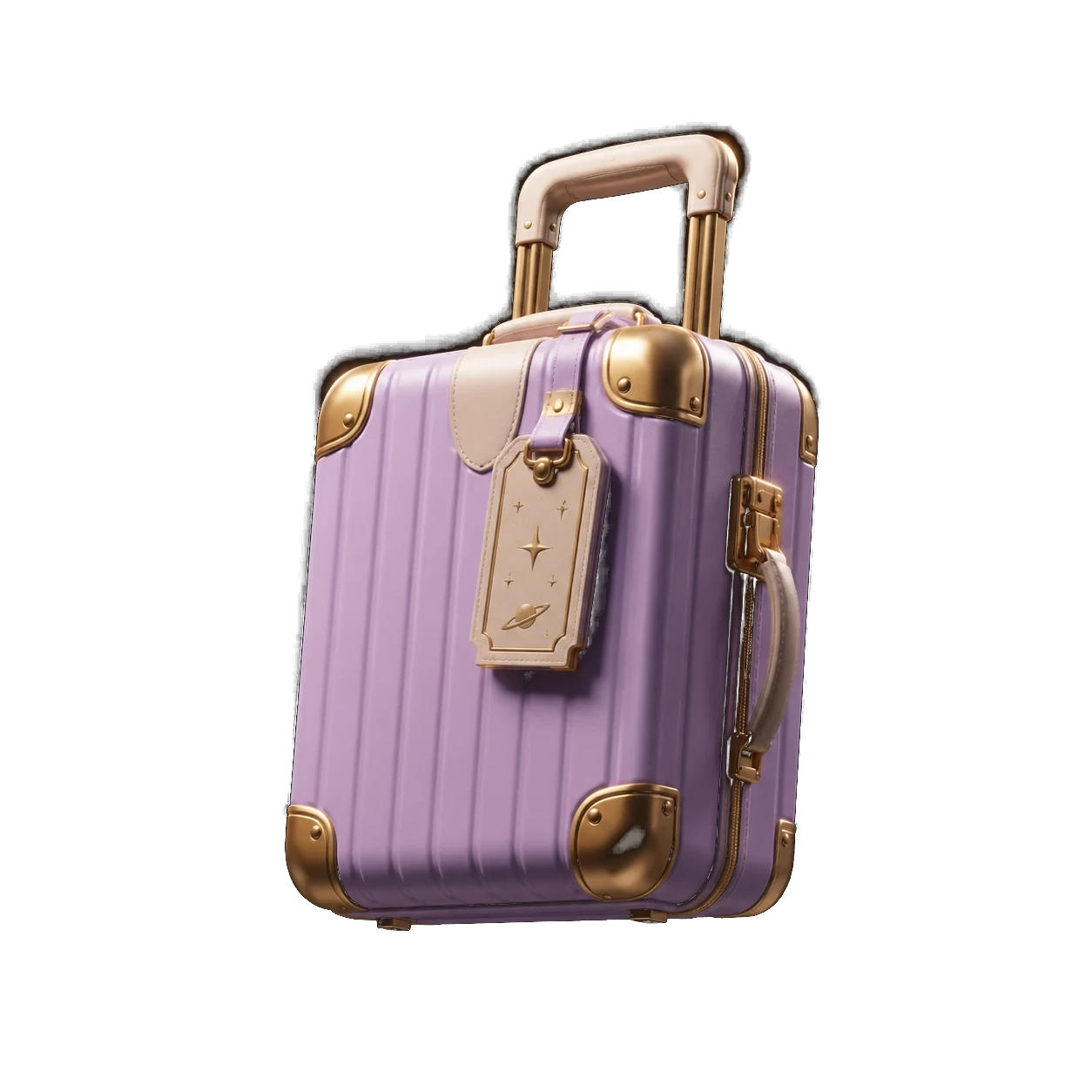 Lavender space suitcase