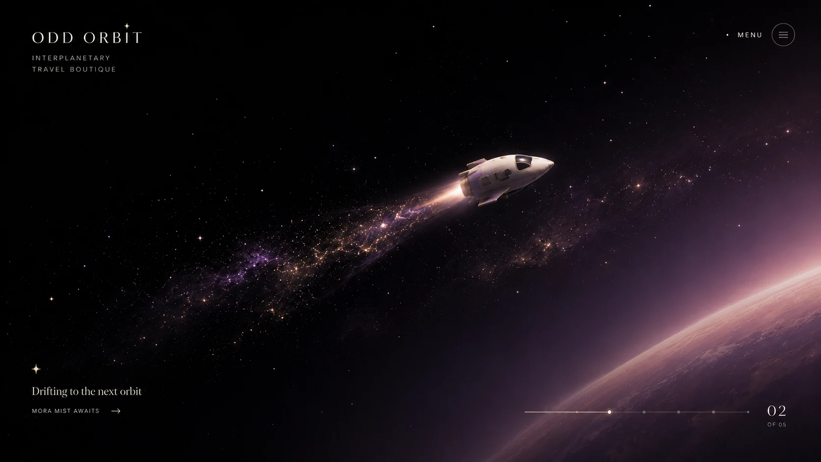 Spacecraft drifting between planets