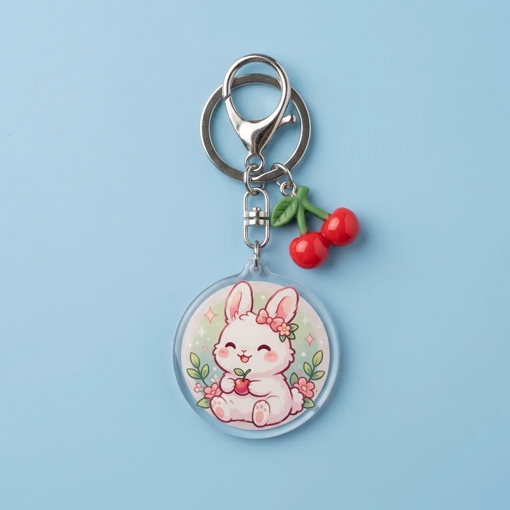 Bunny Acrylic Keyring