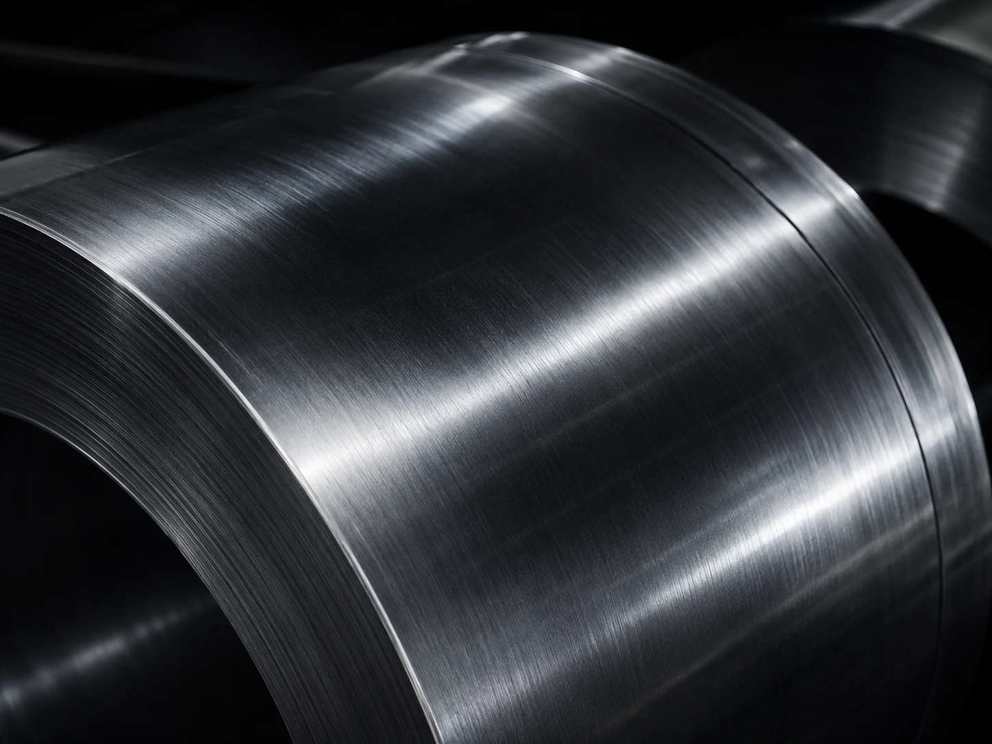 Close-up brushed alloy sheet