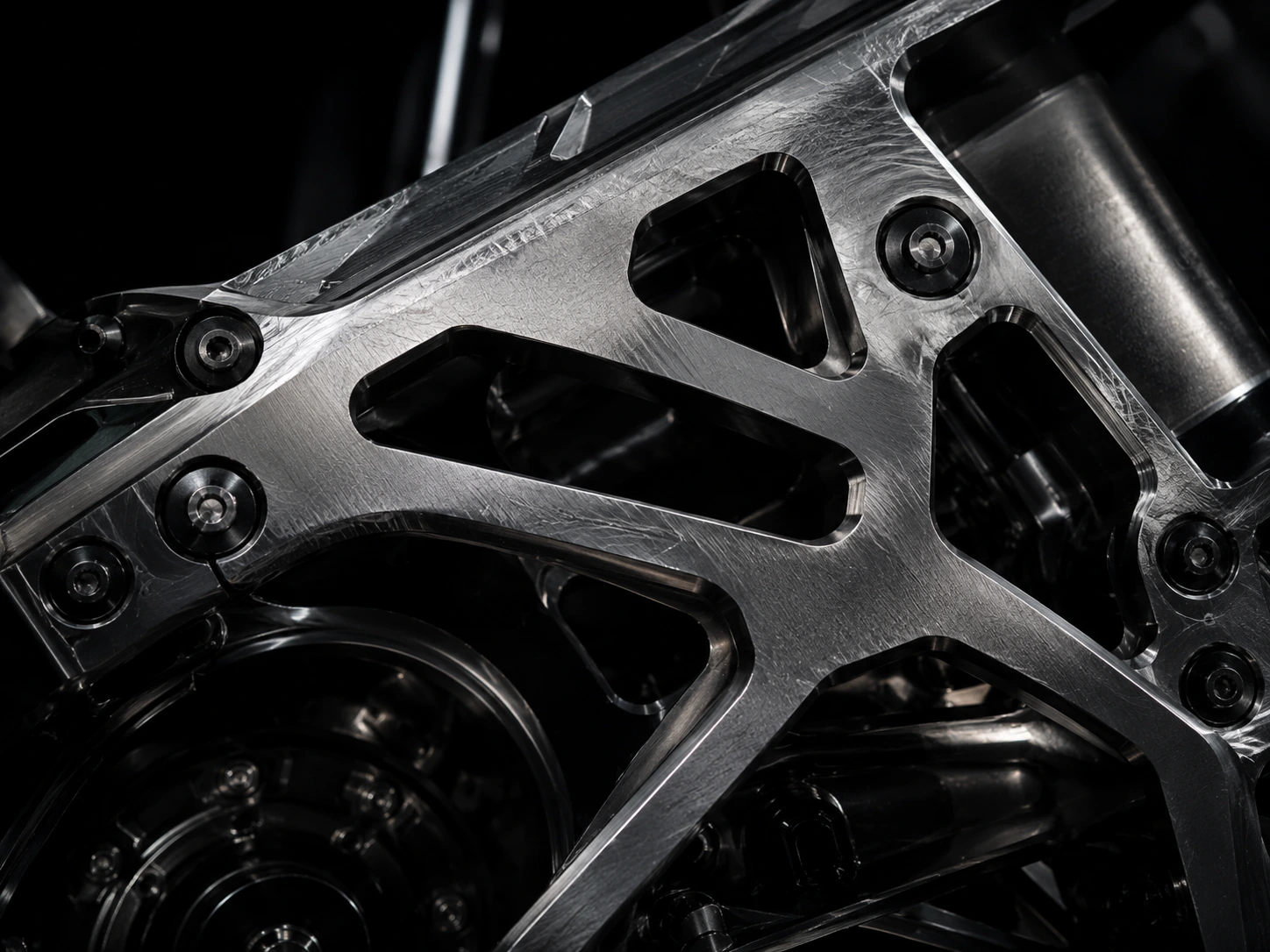 Precision machined silver alloy structural frame