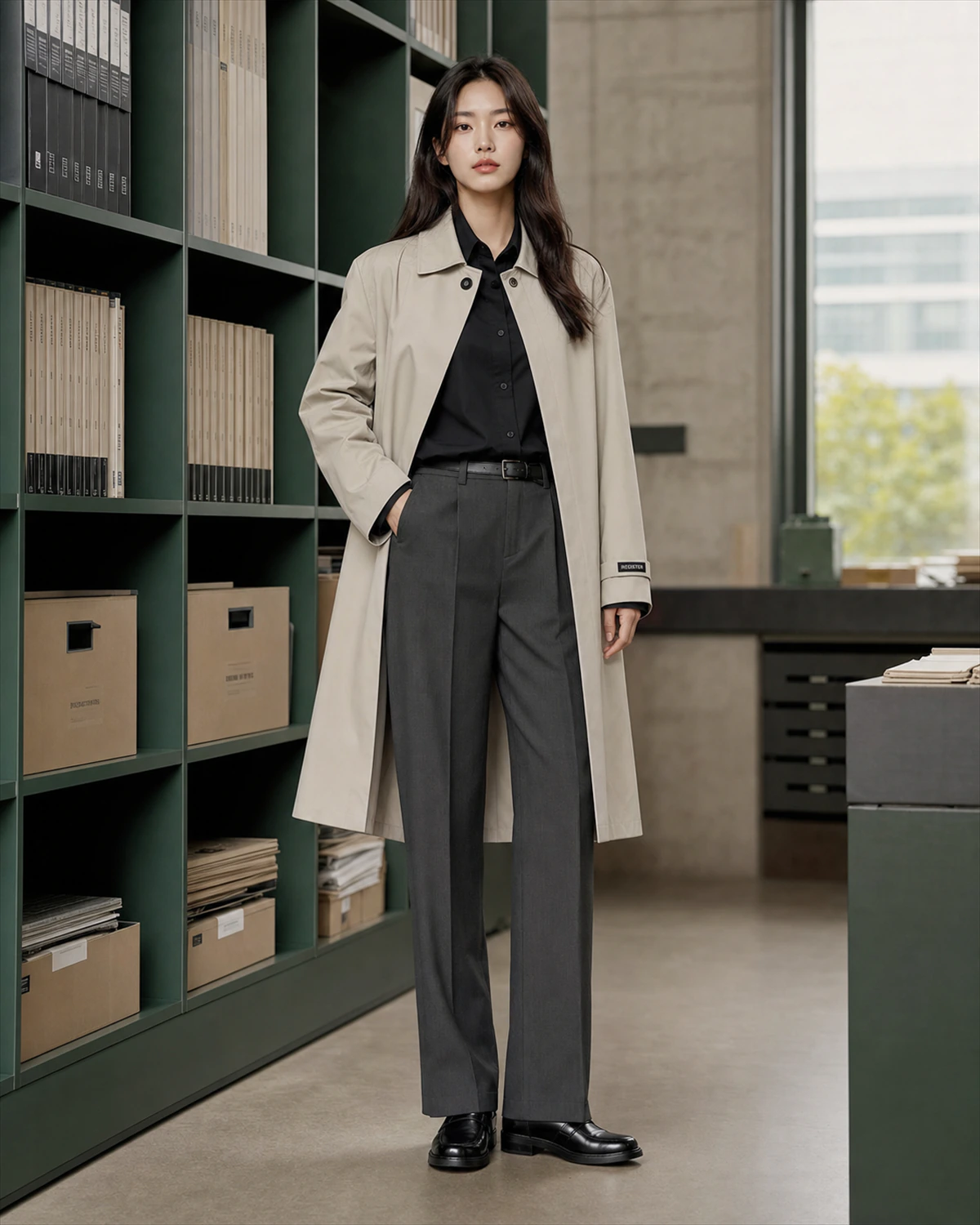 구조적인 월요일 INDEX COAT 룩
